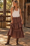 The Willow Plaid Maxi Skirt