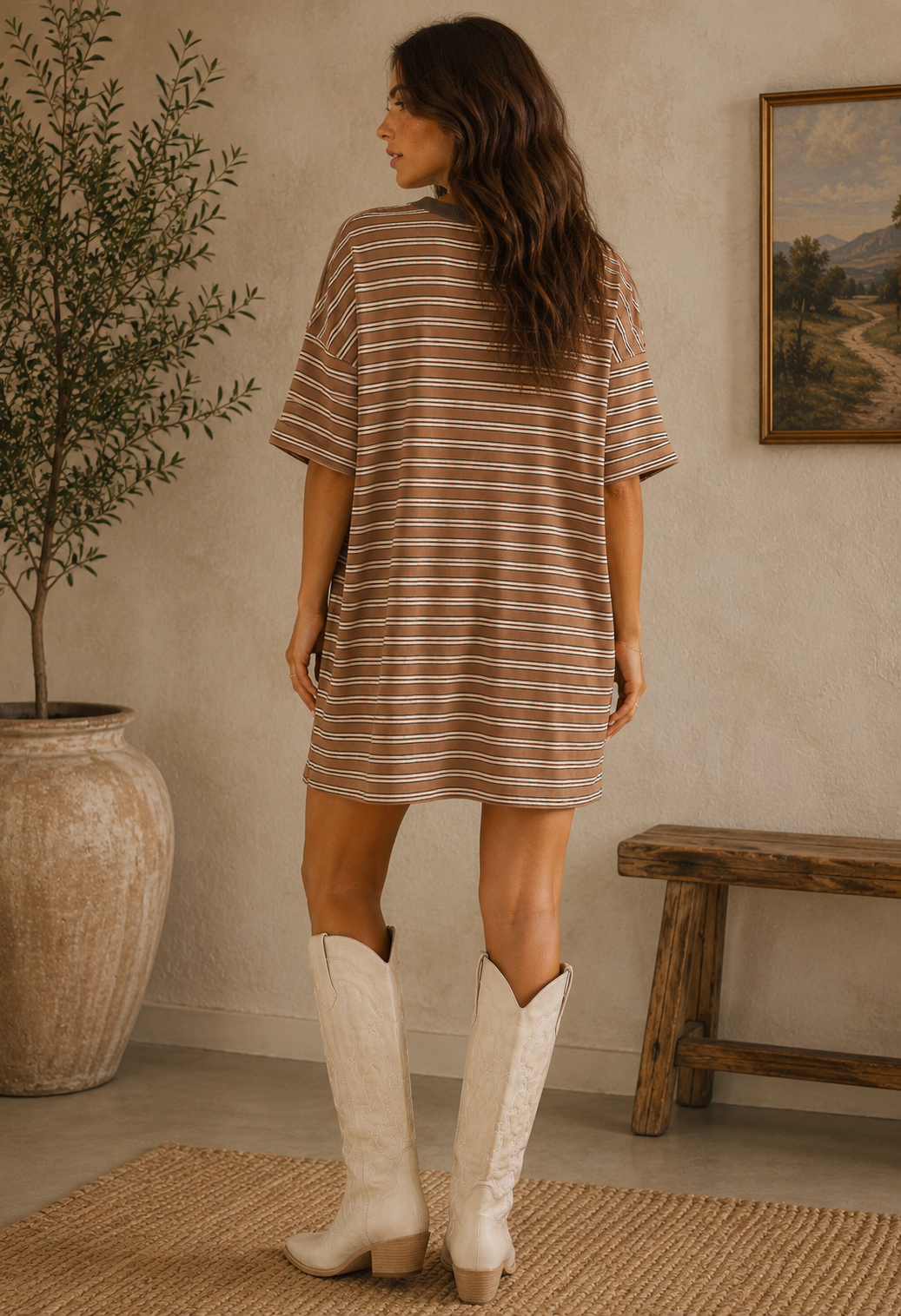 The Mocha Stripe Dress