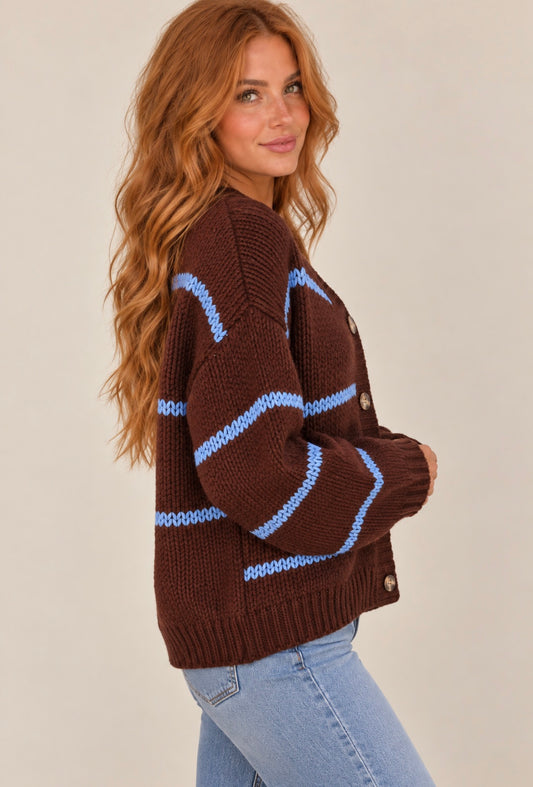 The Aurora Stripe Cardigan