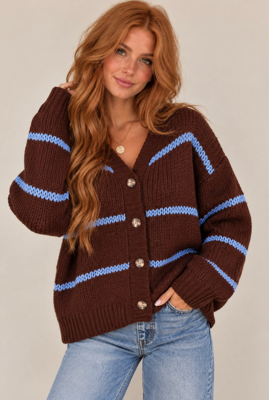 The Aurora Stripe Cardigan