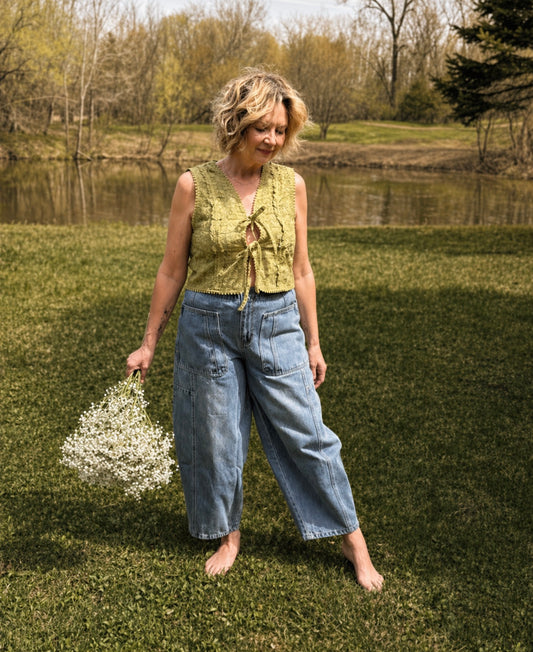 The Willow Lace Tie Vest