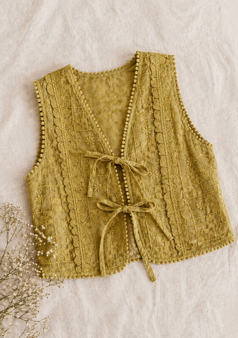 The Willow Lace Tie Vest