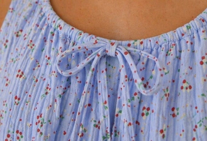 Cherry Bloom Babydoll Romper