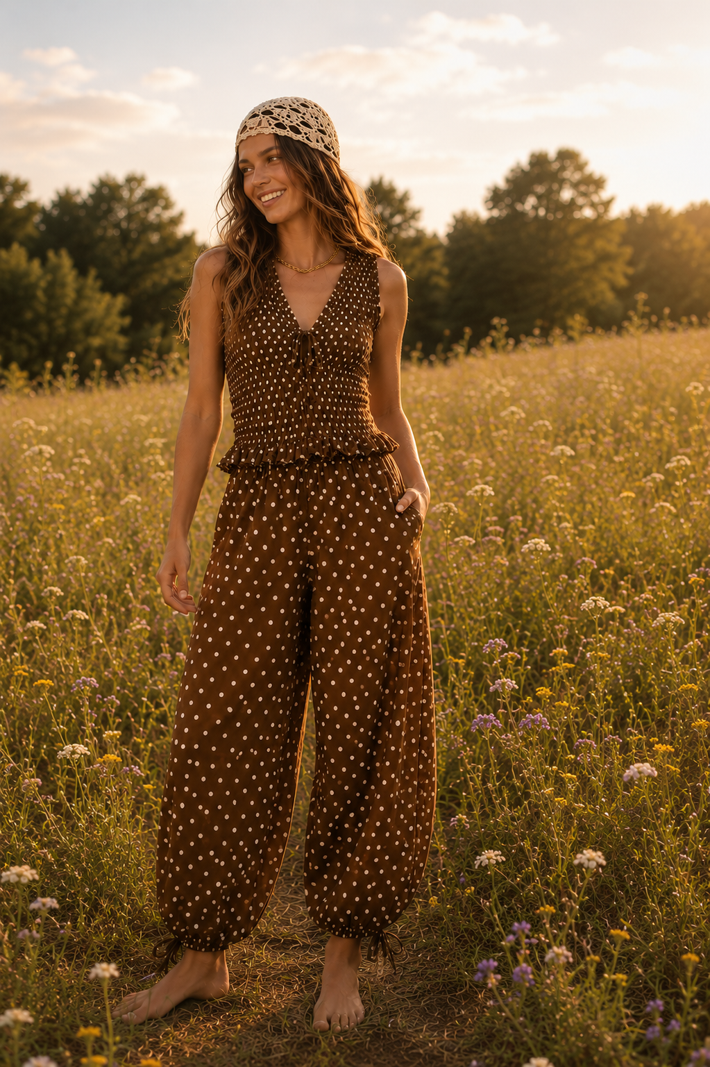 Poka Dot Darling Tank Pants