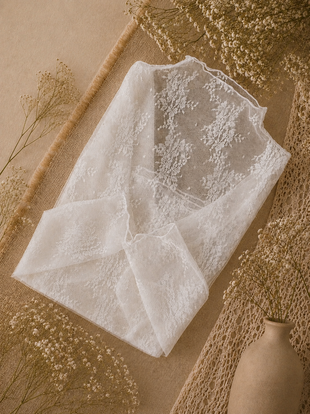 Sheer Lace Long Sleeve Top